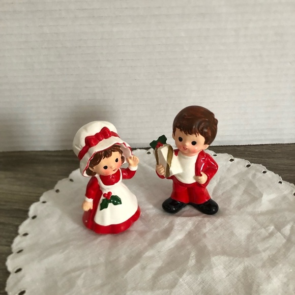 Vintage Other - Vtg Inarco Japan Girl and Boy Christmas Figures